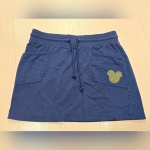 Navy Blue Skirt with Embellished Detail